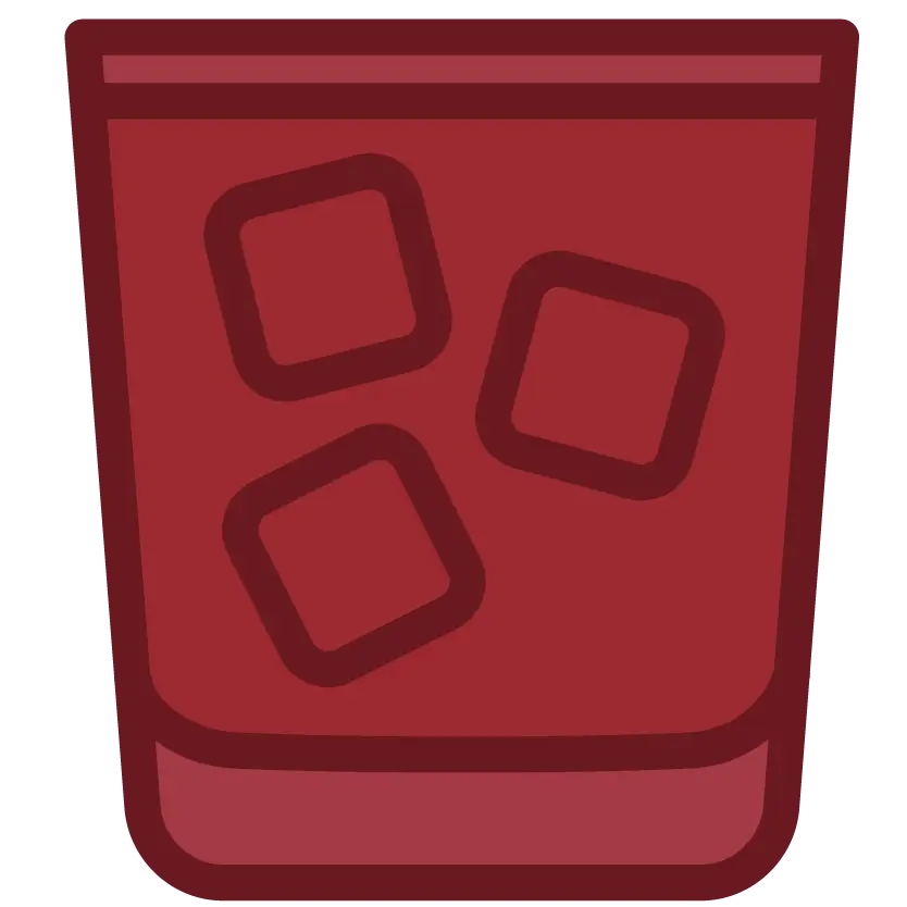 Icon of red rum cocktail